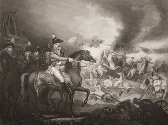 Angrebet på den franske lejr på bakkerne i Famars nær Valenciennes, 23. maj 1793, illustration fra 